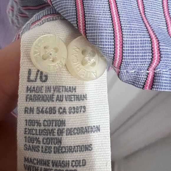 American Eagle Outfitters Purple Casual Button Down Shirt - Picture 8 of 9